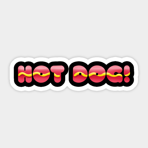 Hot Dog Sticker by LittleBunnySunshine